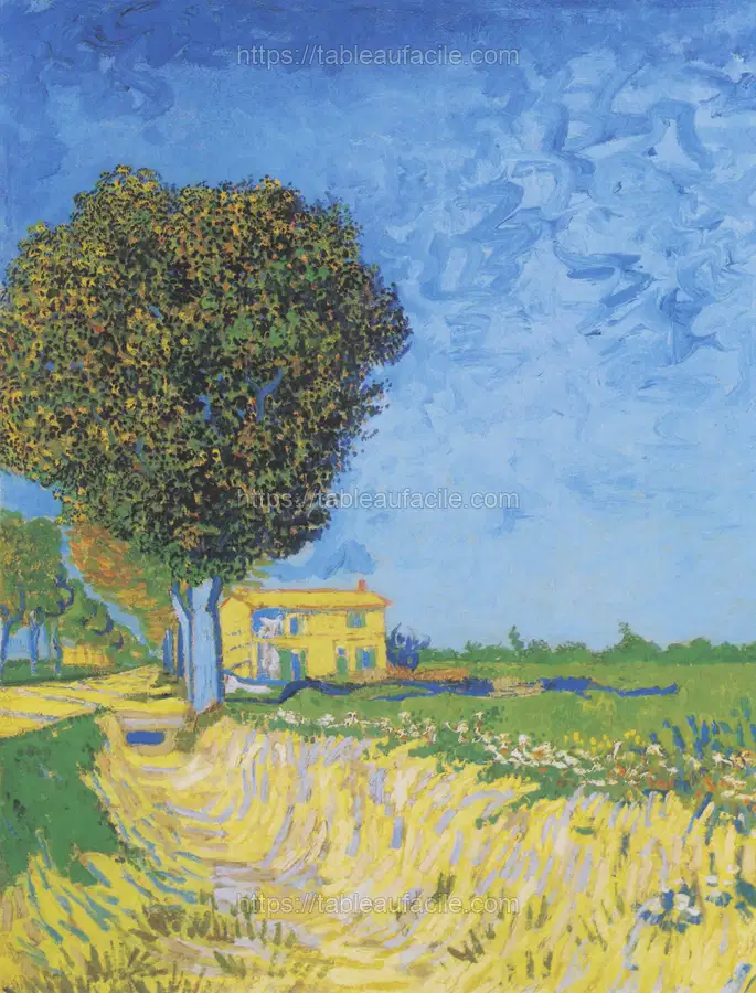 Vincent van Gogh_s Avenue at Arles with houses (1888) apercu