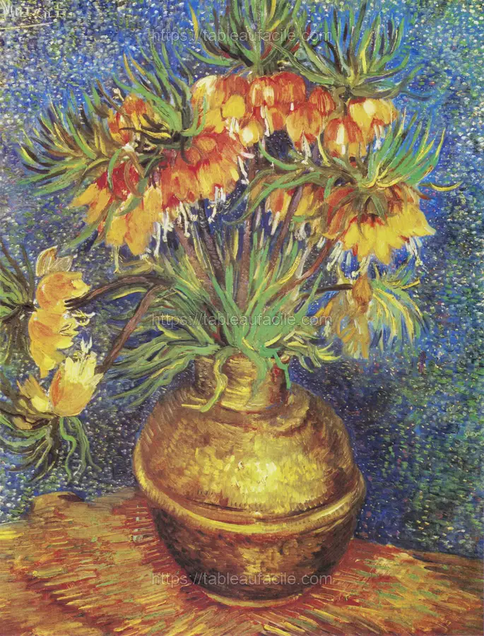 Vincent van Gogh_s Imperial Fritillaries in a Copper Vase (1887) apercu