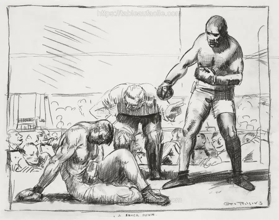 A knock down (ca. 1916-1921)  by George Wesley Bellows apercu