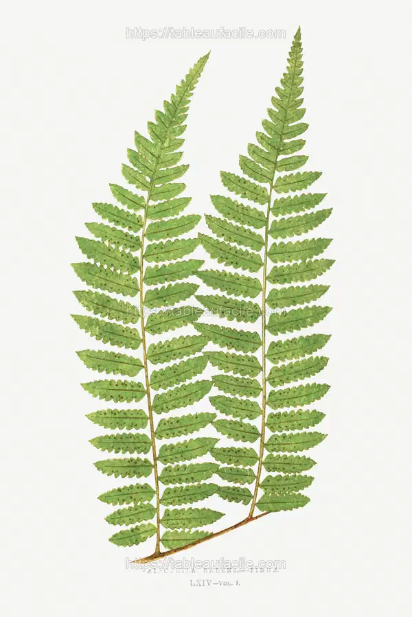 Alsophila Radens–Pinnae from Ferns British and Exotic (1856-1860) by Edward Joseph Lowe apercu