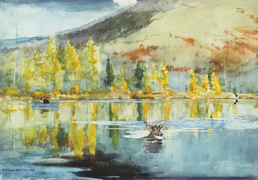 An October Day (1889) by Winslow Homer apercu