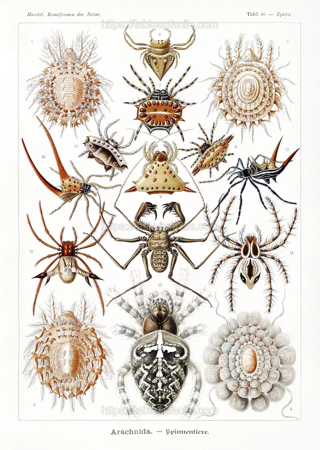 Arachnida–Spinnentiere from Kunstformen der Natur (1904) by Ernst Haeckel apercu
