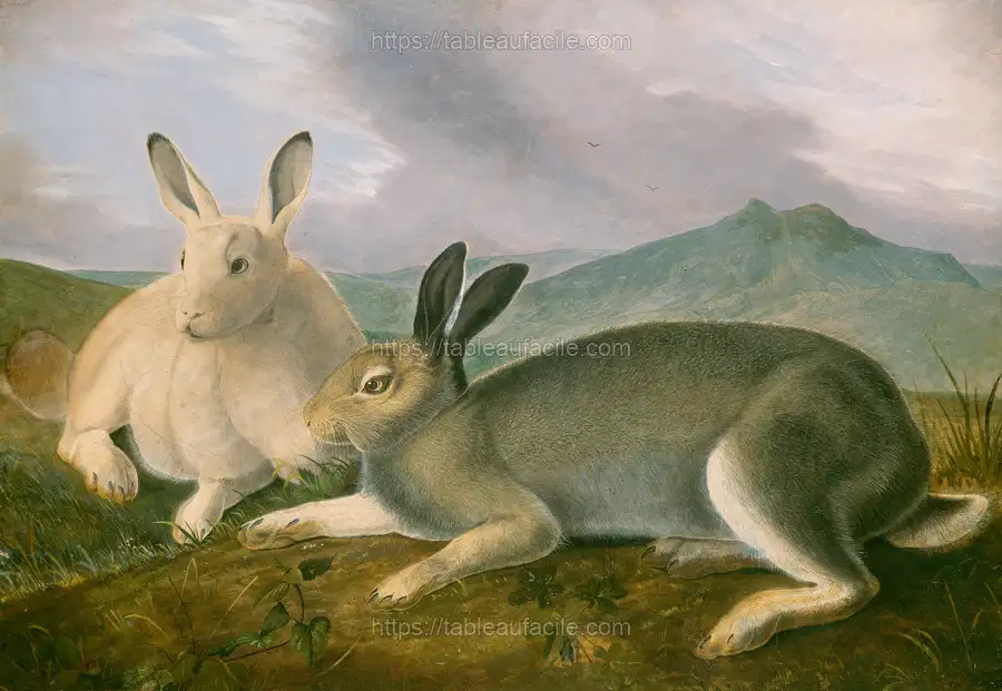 Arctic Hare (ca. 1841) by John James Audubon apercu