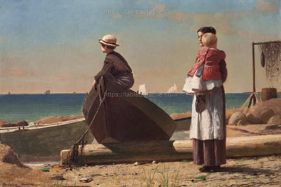 Dad_s Coming (1873) by Winslow Homer apercu