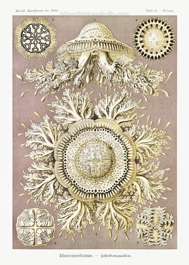 Discomedusae–Schweibenquallen from Kunstformen der Natur (1904) Ernst Haeckel apercu
