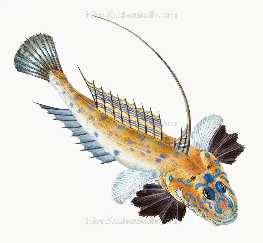 Dragonet from The Natural History of British Fishes (1802) by Edward Donovan apercu