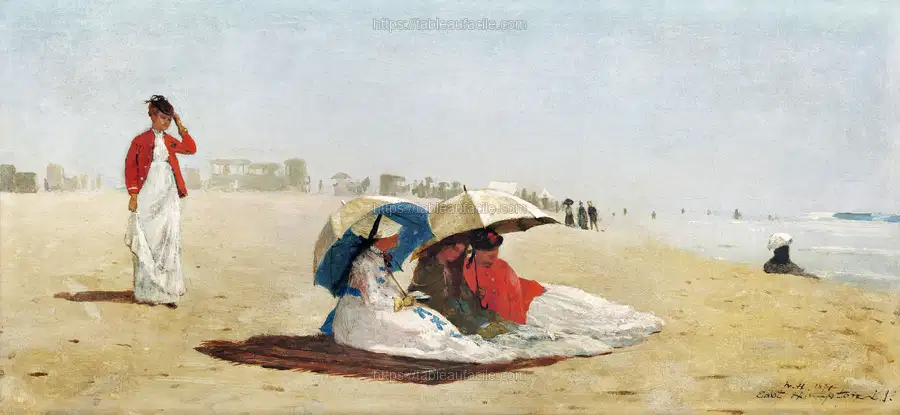 East Hampton Beach, Long Island (1874) by Winslow Homer apercu