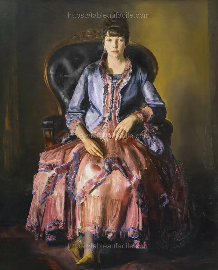 Emma in a Purple Dress (1920–1923)  by George Wesley Bellows apercu