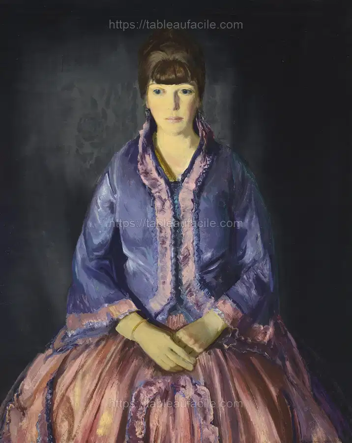 Emma in the Purple Dress (1919)  by George Wesley Bellows apercu