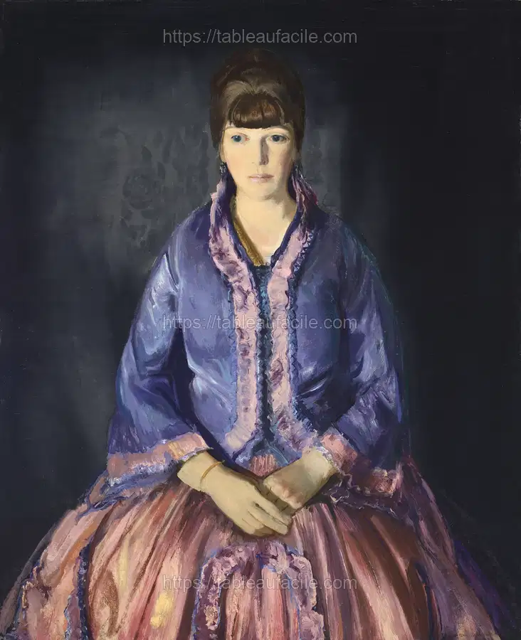 Emma in the Purple Dress (1919) by George Wesley Bellows apercu