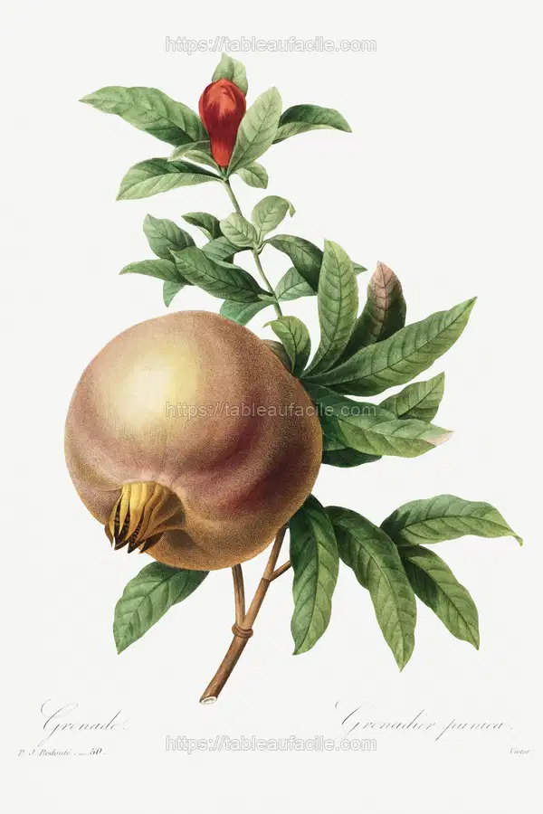 Grenade (Pomegranate) (1827) by Pierre-Joseph Redouté and Henry Joseph Redouté apercu