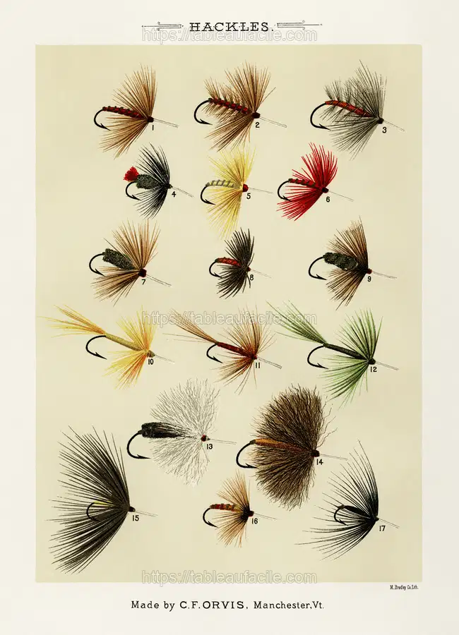 Hackles. Digitally enhanced from our own original 1892 edition of Favorite Flies and Their Histories by Mary Orvis Marbury apercu