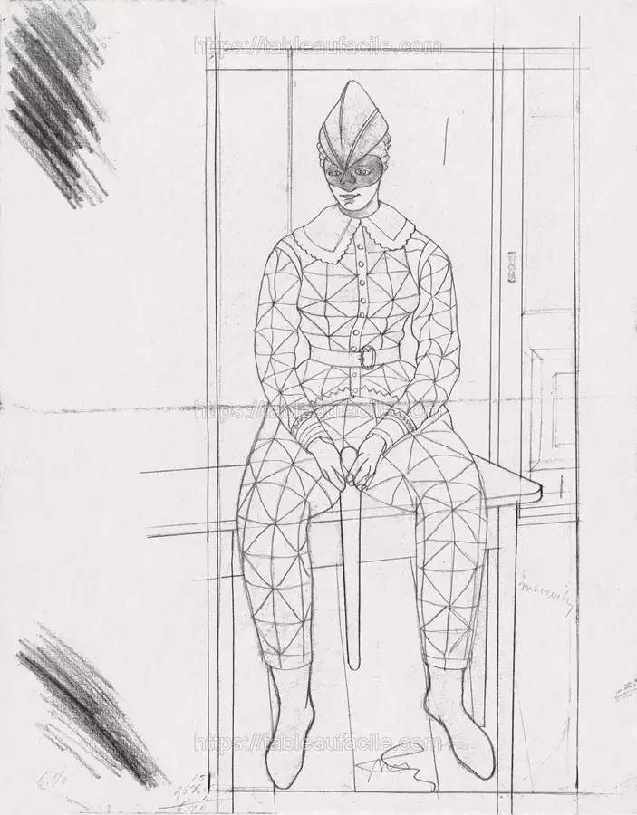Harlequin (Harlekijn) (c.1899) by Samuel Jessurun de Mesquita apercu