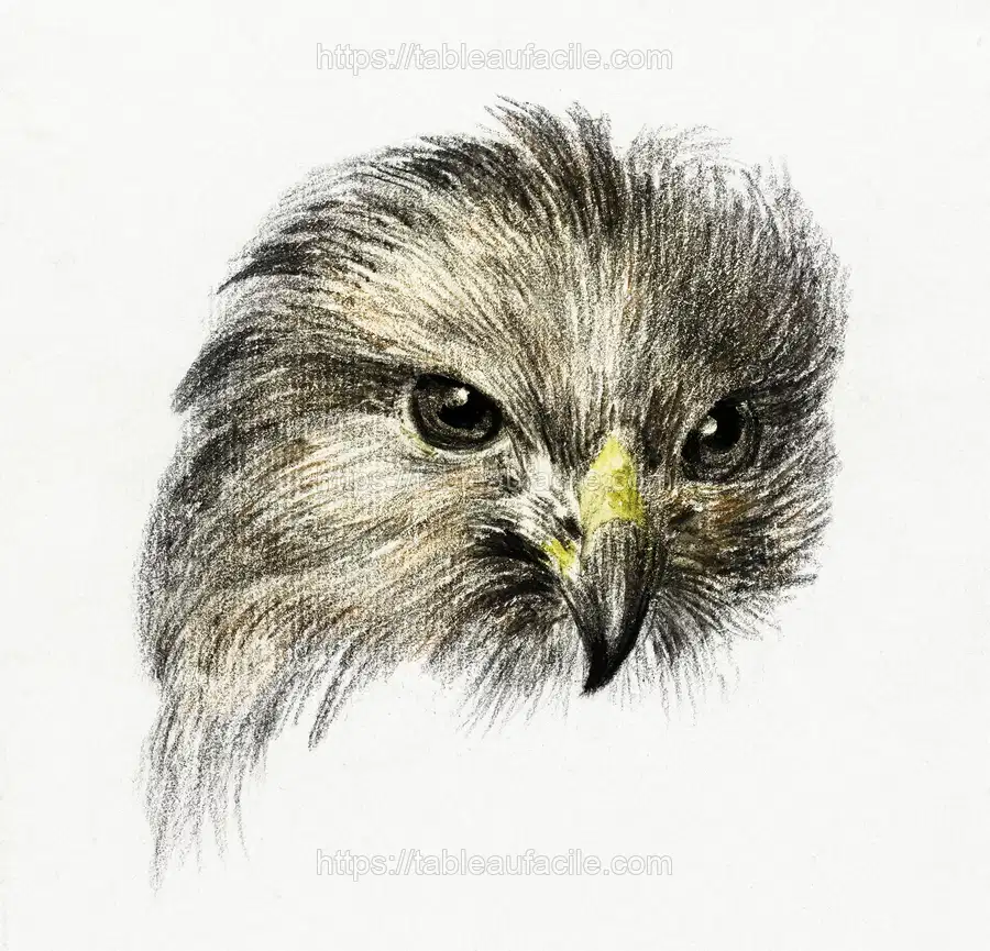 Head of a bird of prey (1818) by Jean Bernard apercu