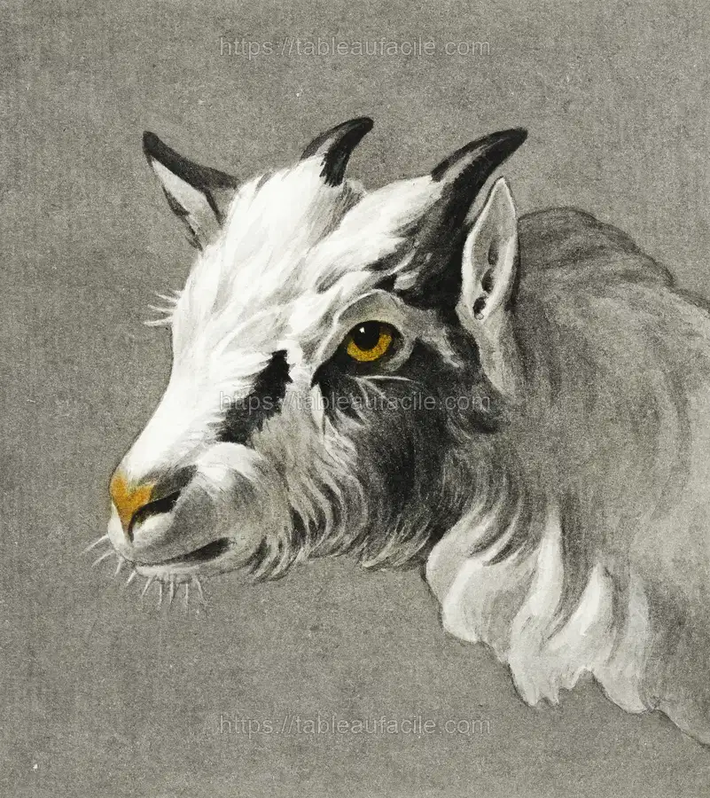 Head of a goat by Jean Bernard apercu