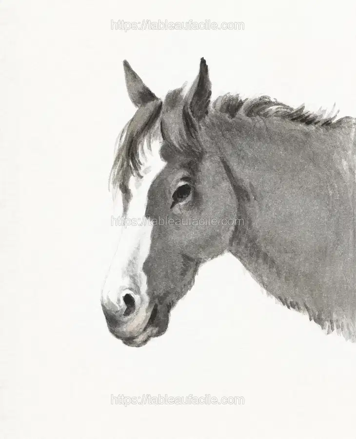 Head of a horse by Jean Bernard apercu
