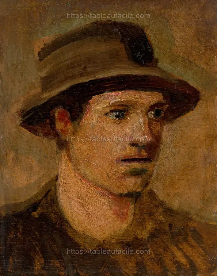 Head of a labourer by Ladislav Mednyánszky apercu