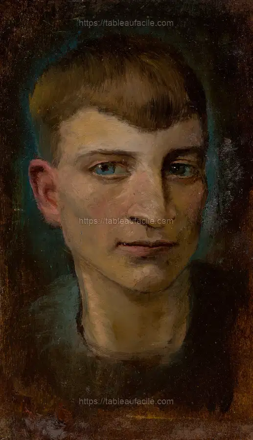 Head of emaciated boy by Ladislav Mednyánszky apercu