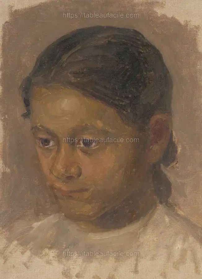 Head study of a girl apercu