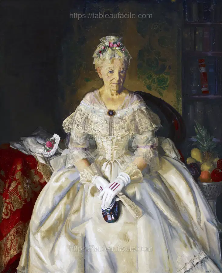 Mrs. T. in Cream Silk, No.2 (1920)  by George Wesley Bellows apercu