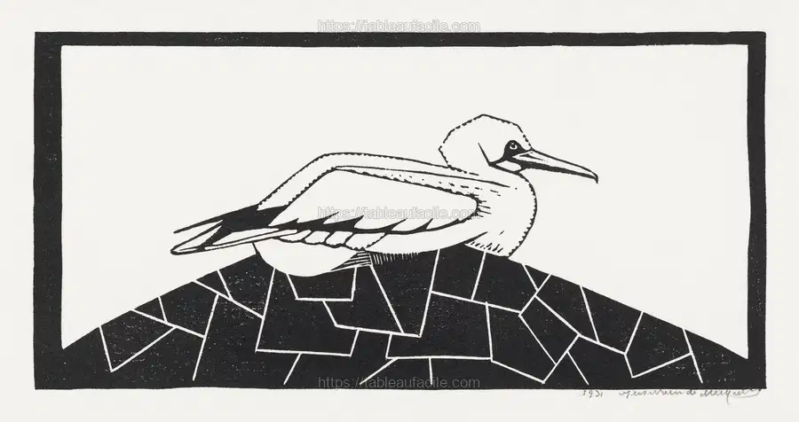Northern gannet (Jan–van–gent) (1931)by Samuel Jessurun de Mesquita apercu