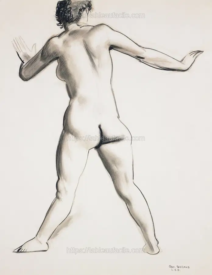 Nude Standing Seen from Back (1923)  by George Wesley Bellows apercu
