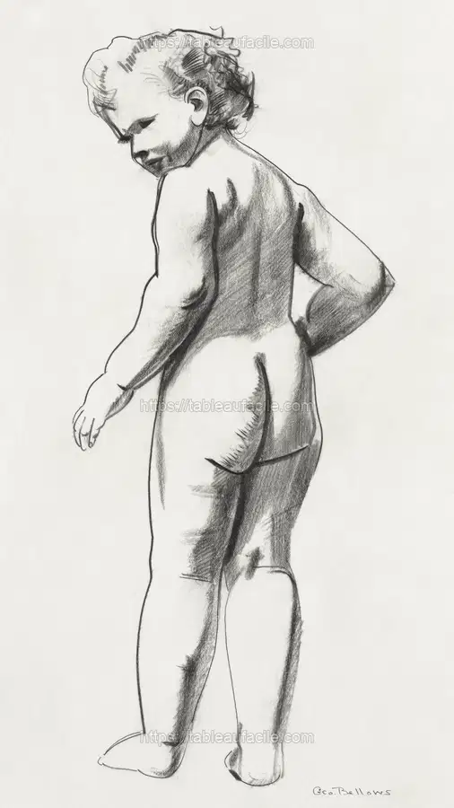 Nude child (1923) by George Wesley Bellows apercu