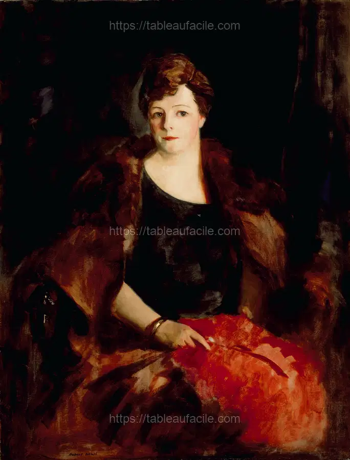 Portrait of Mrs. William Preston Harrison by Robert Henri apercu