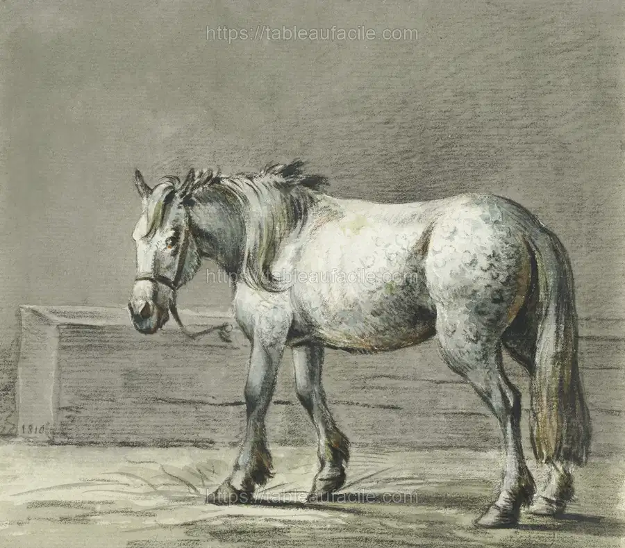 Standing horse (1810 - 1816) by Jean Bernard apercu