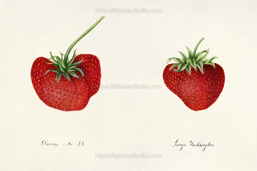 Strawberries (Fragaria) (1890) by William Henry Prestele apercu