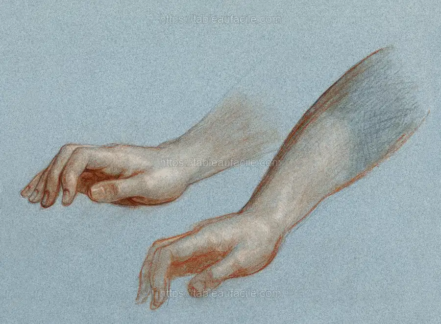 Study of Angel_s Hand for Mercy_s Dream (1857) by Daniel Huntington apercu