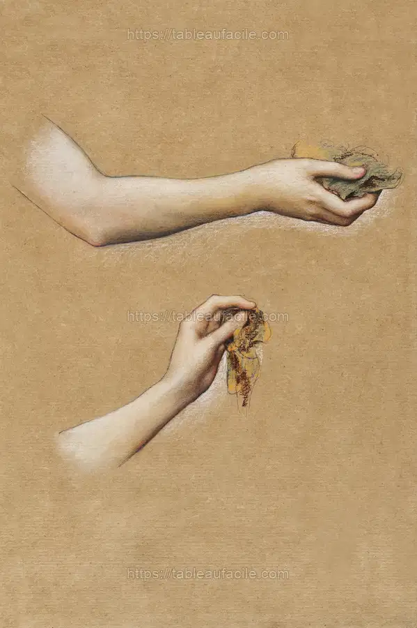 Study of Arms for The Cadence of Autumn (1905) by Evelyn De Morgan 1 apercu