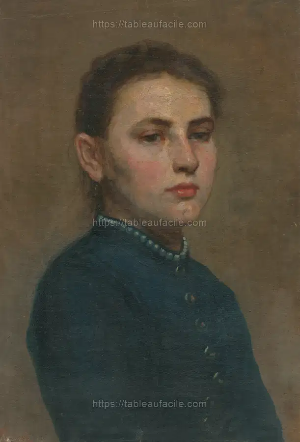 Study of a girl with white garnet apercu