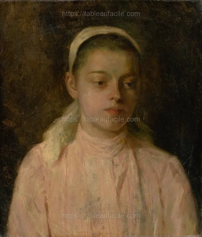 Study of a head of peasant girl apercu