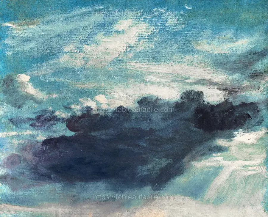 Aesthetic cloud painting background. John Constable apercu