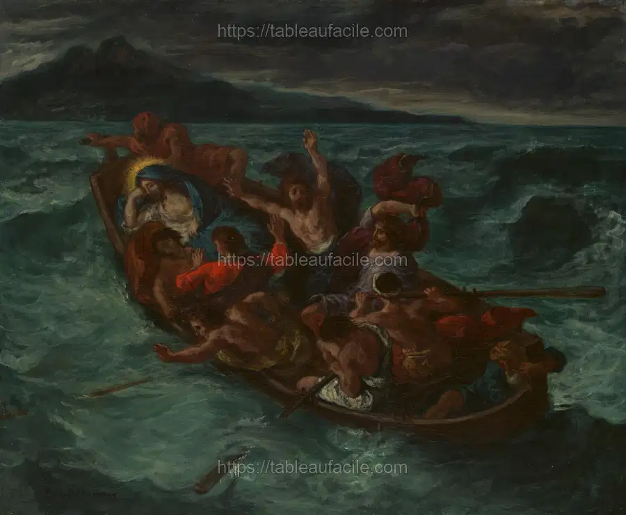 Christ Asleep during the Tempest by Eugène Delacroix apercu