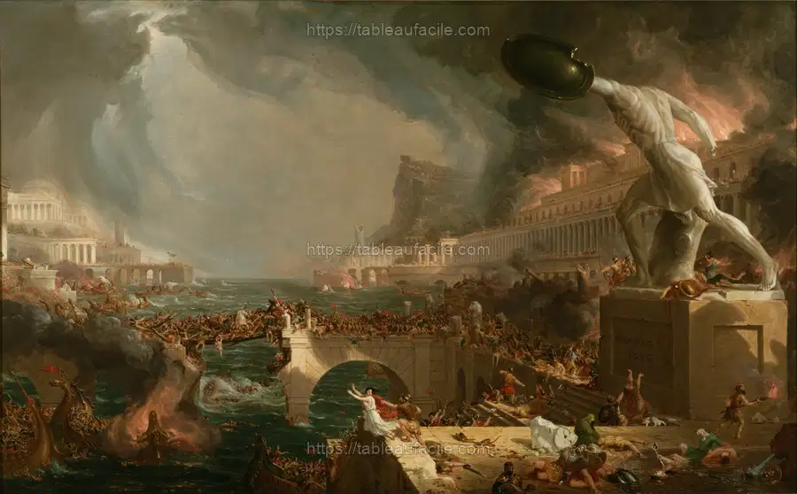 Cole Thomas The Course of Empire Destruction 1836 apercu