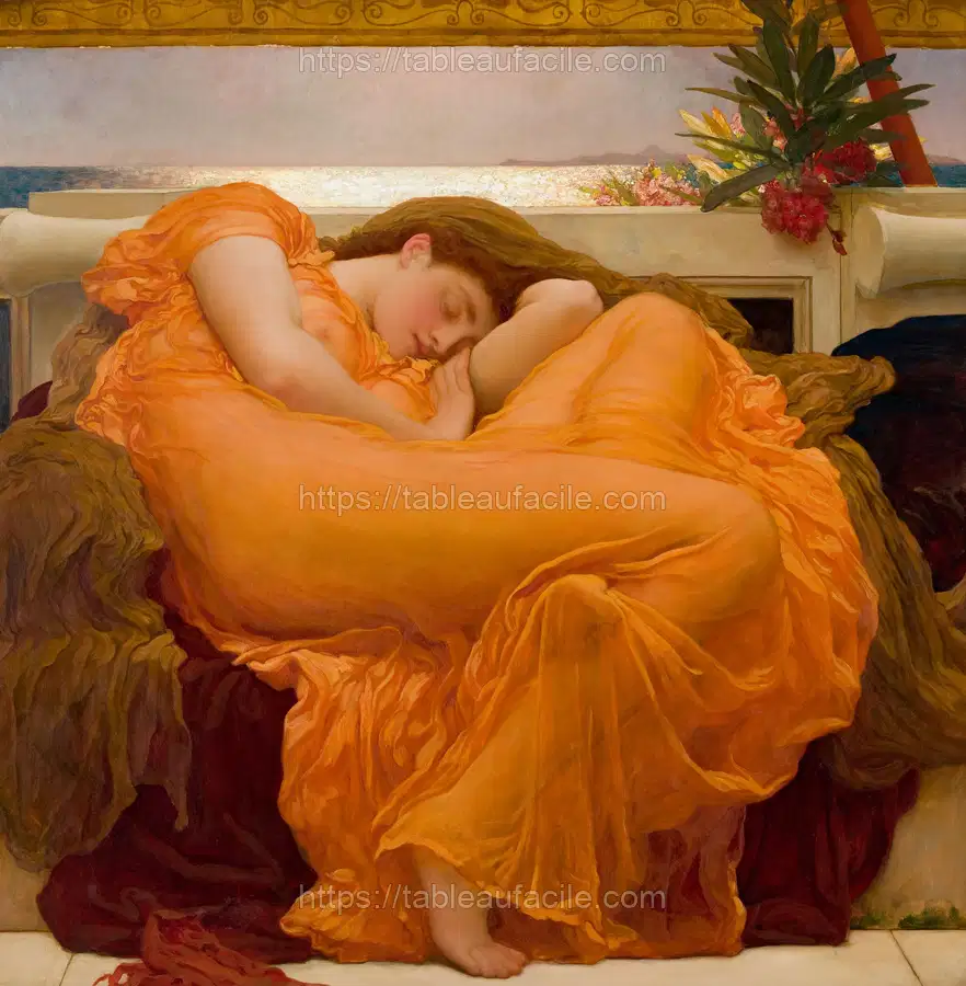 Flaming June, by Frederic Lord Leighton apercu