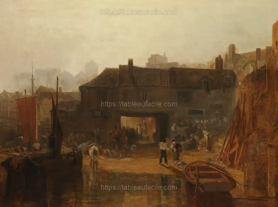 Saltash with the Water Ferry, Cornwall by Joseph Mallord William Turner apercu