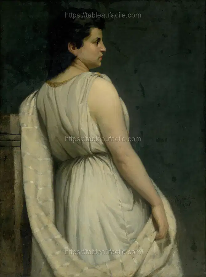 Study of a lady in white apercu