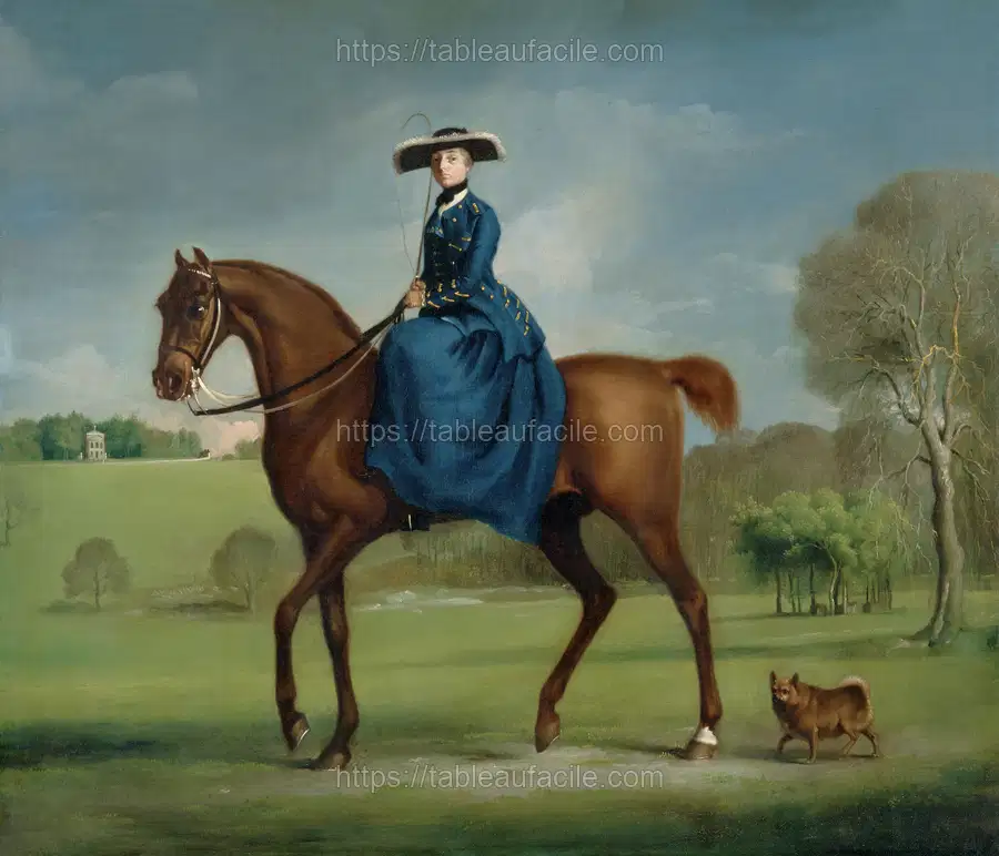 The Countess of Coningsby in the Costume of the Charlton Hunt (1760) George Stubbs apercu