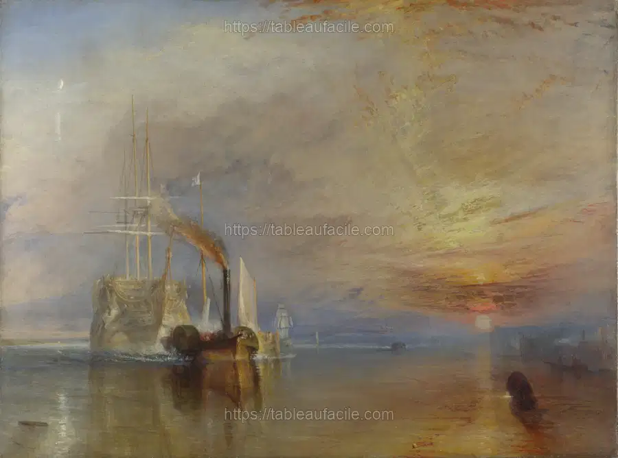 The Fighting Temeraire. 1839, by Joseph Mallord William Turner apercu
