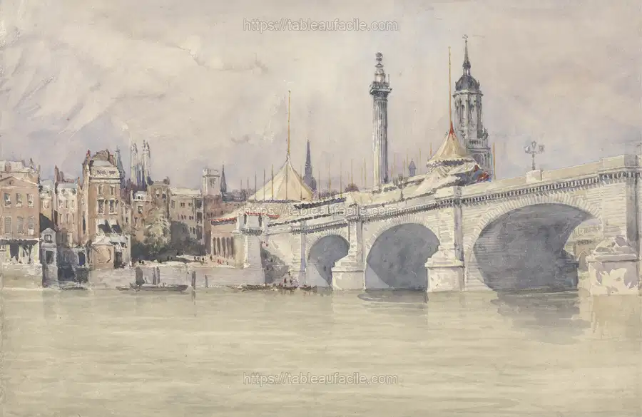 The Opening of the New London Bridge by David Cox apercu