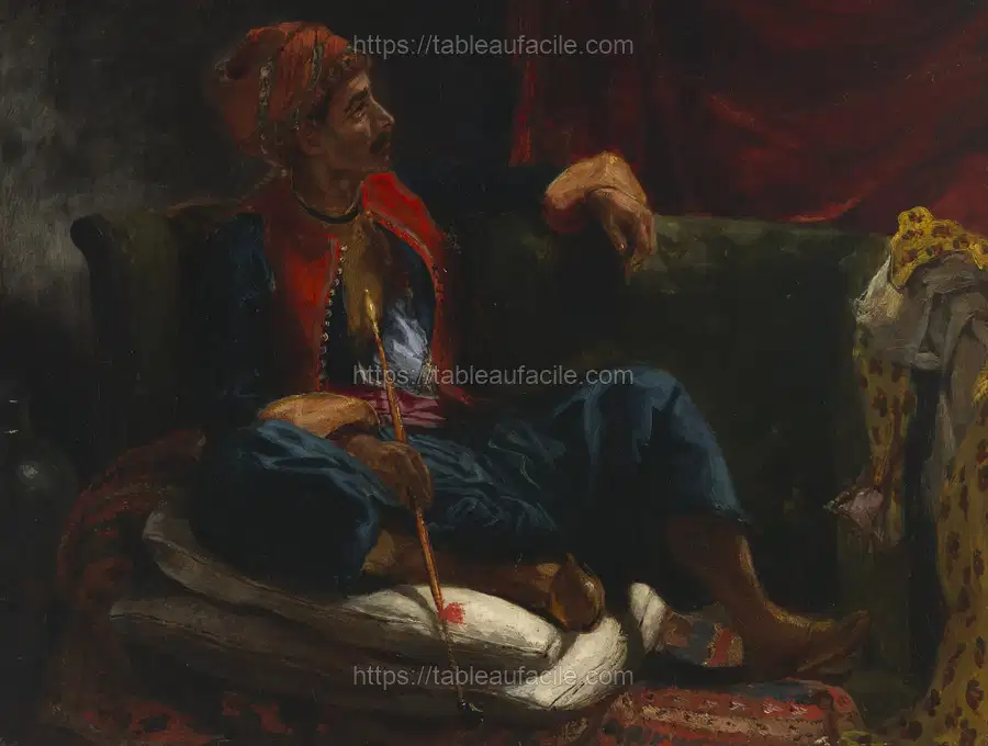 The Smoker by Ferdinand Victor Eugene Delacroix apercu