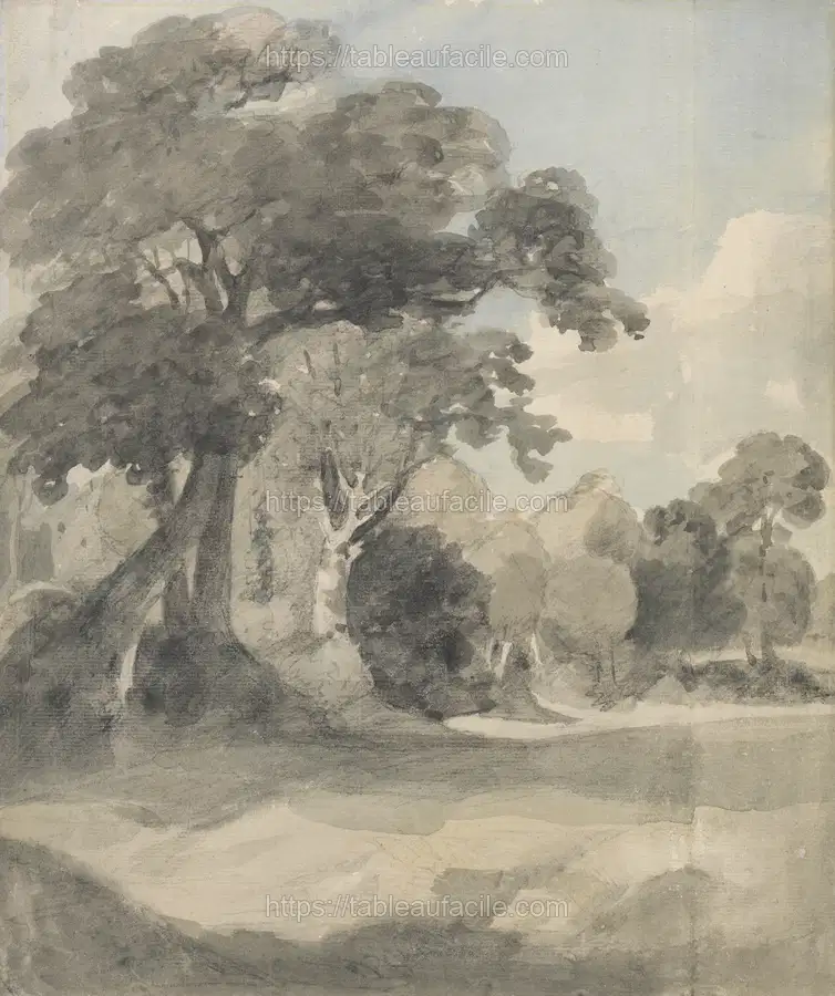Trees in a Meadow by John Constable apercu